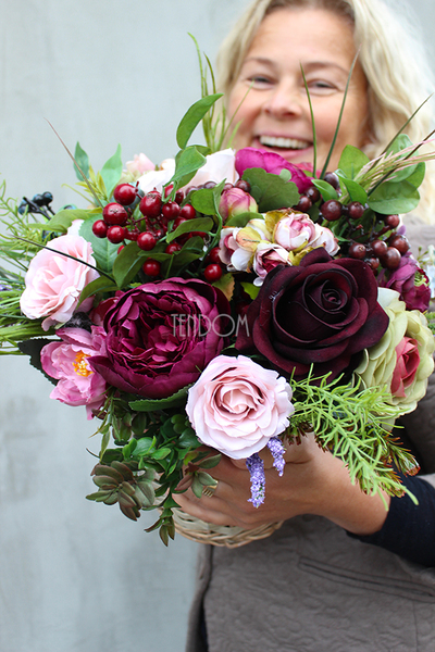 bogaty jesienny kosz Sanama, wys.35cm