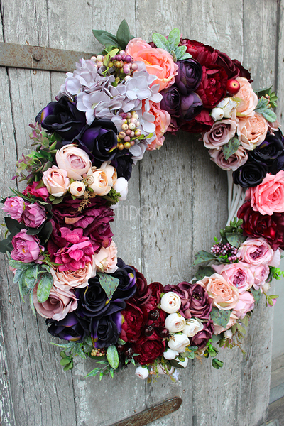 England, elegancki wianek na drzwi, śr.68cm