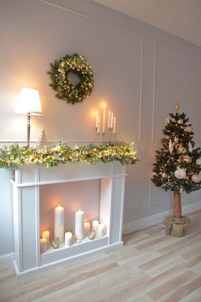 bożonarodzeniowy wianek na drzwi / okno, Święta z Green Canoe, śr.48cm