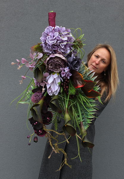 dekoracja / wiązanka nagrobna / bukiet Lidia, wym.85cm