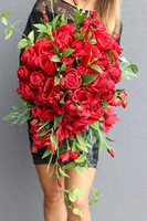 Czerwona Chwila, kompozycja nagrobna w misie ceramicznej, wym.37x57cm 