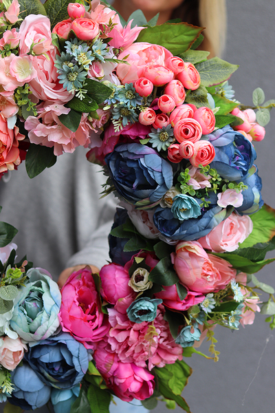 bardzo bogaty wianek na drzwi, Caryca Katarzyna Supra, śr.57cm 