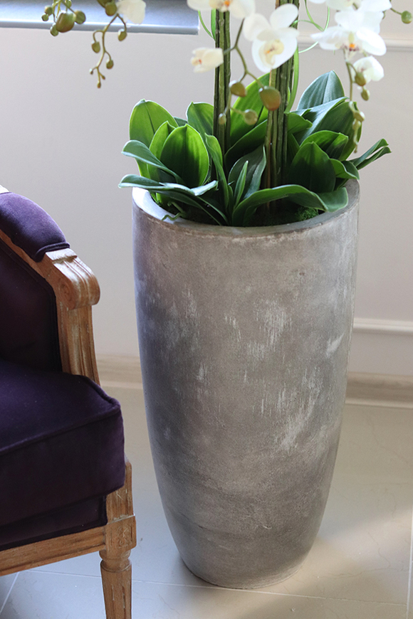 duży sztuczny storczyk Grande Concrete w betonowej donicy, wys.137cm 