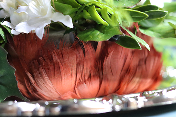 Pióra Glamour, Nugatto, wielkanocny stroik, śr.30cm