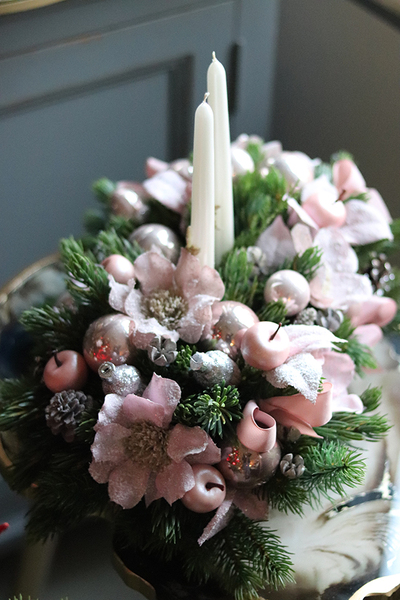 świąteczny stroik, Duży Pudrovy Las, wys. 34cm