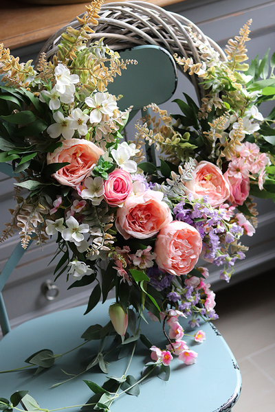 Bogactwo Natury Elegance, komplet dekoracji nagrobnych, wieniec + wieniec