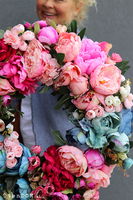 bardzo bogaty wianek na drzwi, Caryca Katarzyna Santorino, śr.55cm