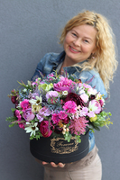 barwny flowerbox, Jesienna Aura 2, wys.34cm