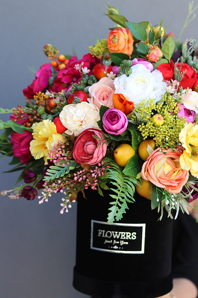 kwiatowy-owocowy flowerbox, Pełnia Lata, wys.50cm