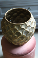 Golden ChristmasTree, złota osłonka metalowa, L, wym.32x33cm