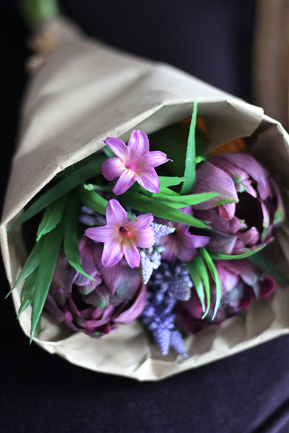 bukiet wiosenny Renna, fioletowy, dł. 34cm