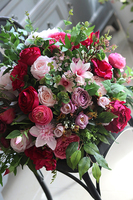 Terensja, barwna kompozycja w czarnej misie, wym.50x60cm