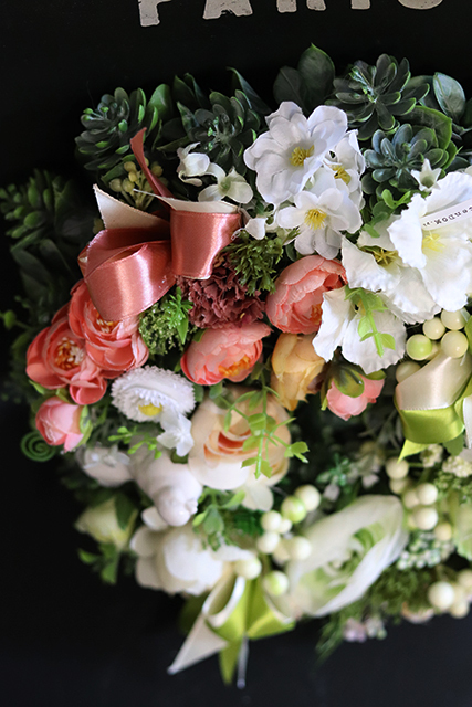 delikatny wianek z ceramicznym ptaszkiem, Rellota, śr.28cm