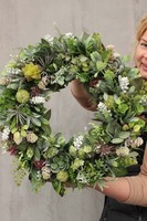 okazały wianek na drzwi, Wiosna w Mieście, śr.44cm