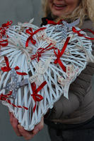 serce wiklinowe Love, wym. 40x40cm