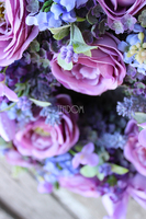 dekoracyjny wianek Różany Fiolet, śr.30cm