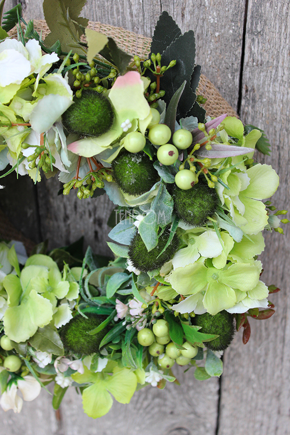 elegancki wianek na drzwi Letnia Świeżość, śr.25cm