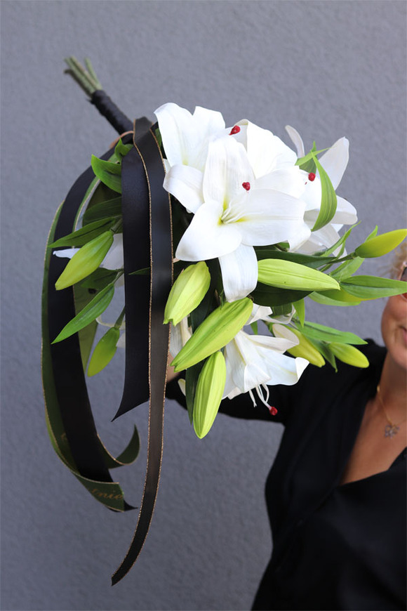 bukiet / dekoracja nagrobna / pogrzebowa, ReGina, dł.80cm