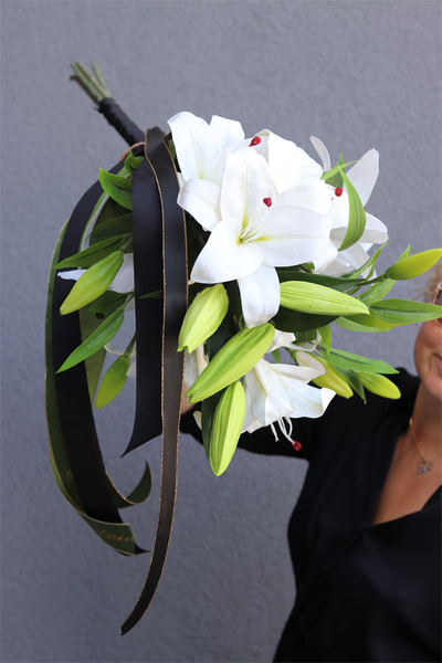 bukiet / dekoracja nagrobna / pogrzebowa, ReGina, dł.80cm