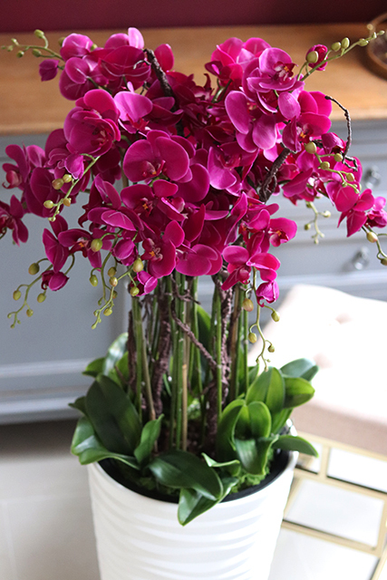 Gizelle Grande 2, wysoki sztuczny storczyk w kolorze fuksji, wys.135cm