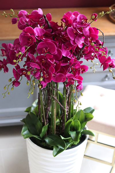 Gizelle Grande 2, wysoki sztuczny storczyk w kolorze fuksji, wys.135cm