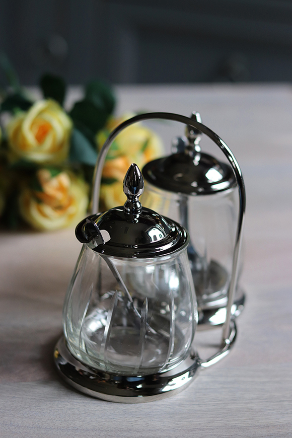 ekskluzywny zestaw 2 sosjerki, Duo Spring Glamour, wym.14x15x10cm 