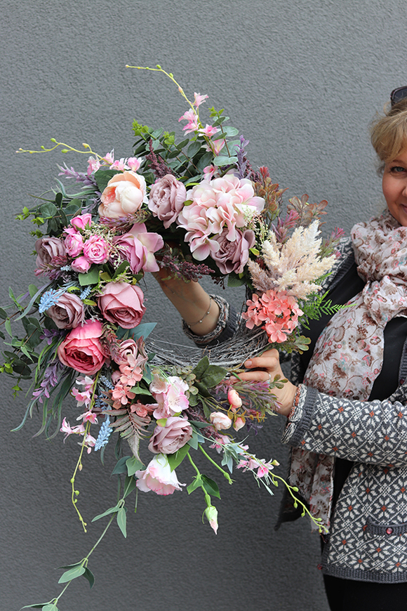 Bogactwo Natury Elegance, komplet dekoracji nagrobnych, wieniec + wieniec