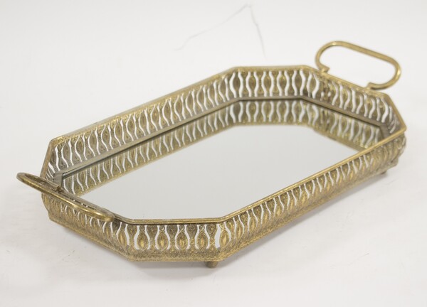 Indie Gold B, taca lustrzana w stylu retro, wym.9.5x52x29cm