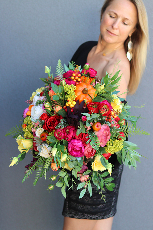 kwiatowy-owocowy flowerbox, Pełnia Lata, wys.50cm