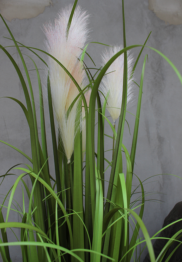 sztuczna trawa z pióropuszami Modella opleciona liną, wys.80cm