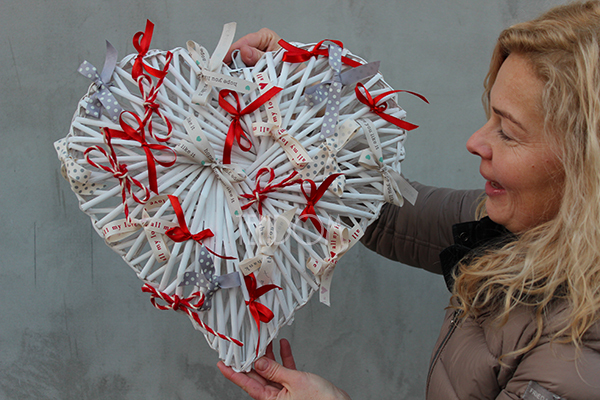 serce wiklinowe Love, wym. 40x40cm