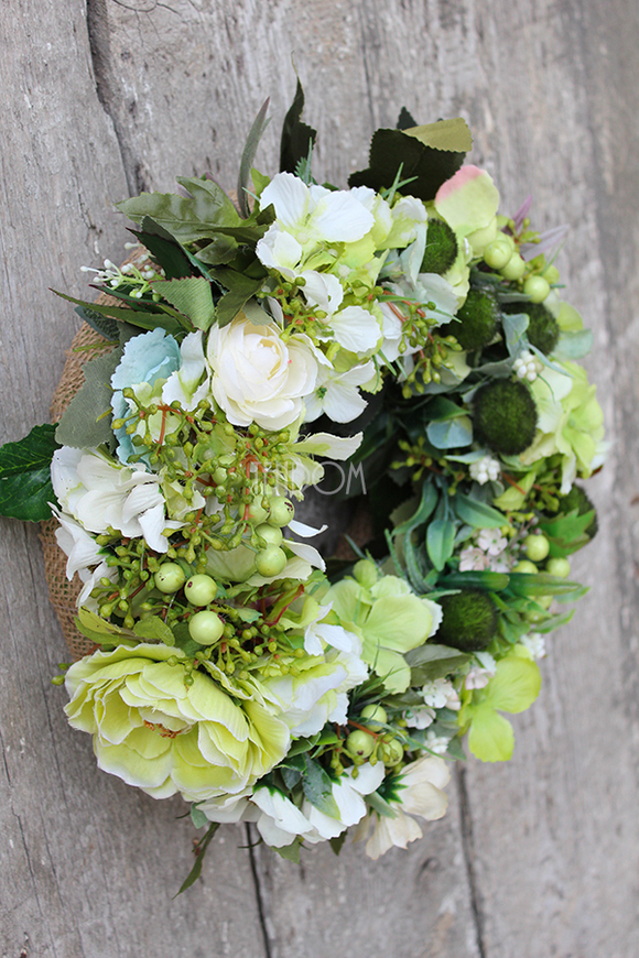 elegancki wianek na drzwi Letnia Świeżość, śr.25cm