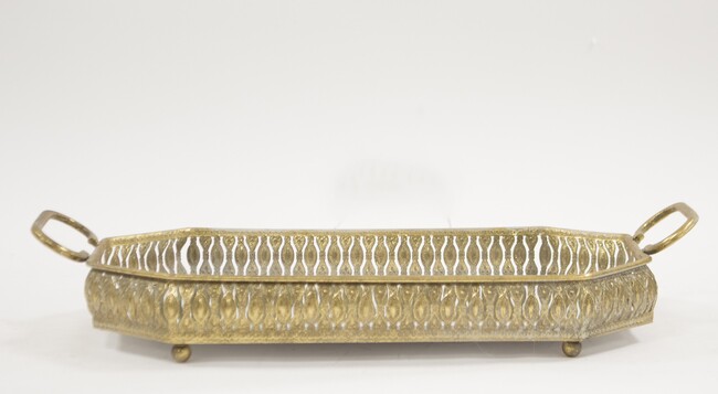 Indie Gold B, taca lustrzana w stylu retro, wym.9.5x52x29cm