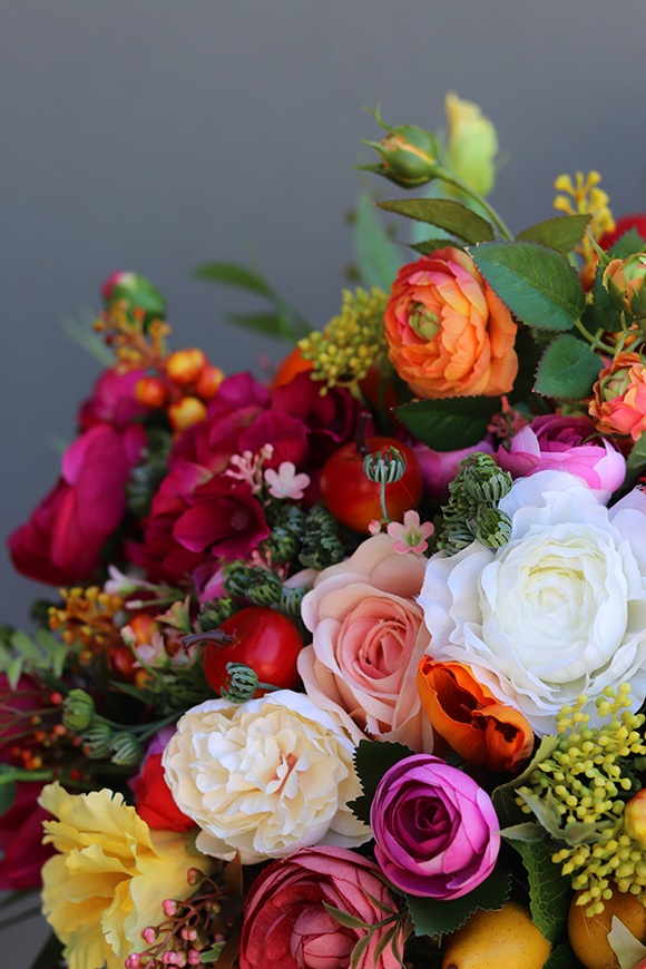 kwiatowy-owocowy flowerbox, Pełnia Lata, wys.50cm