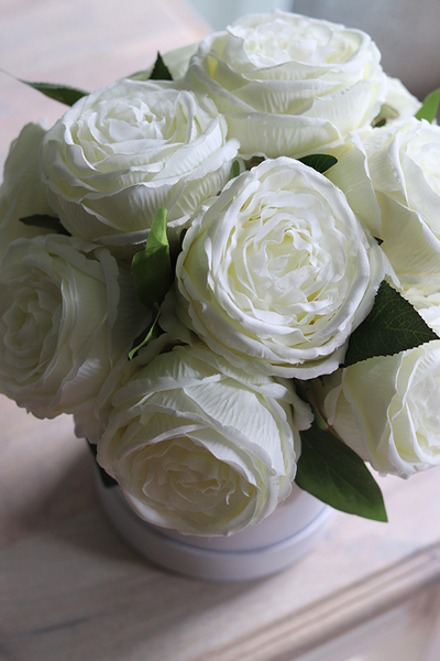 flowerbox Peonie w Bieli, wys.27cm 