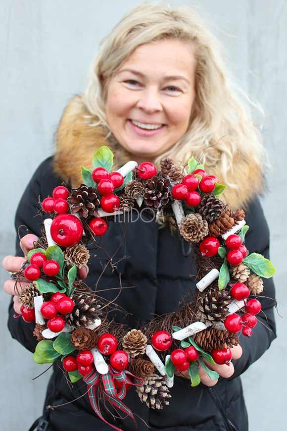 bożonarodzeniowy wianek / stroik Christmas Decoration, śr.28cm