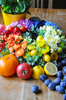 przepiękny wianek ozdobny Kolory Ogrodu, śr.38cm