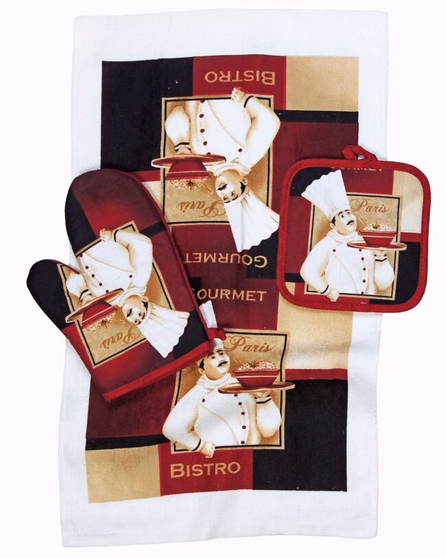 ściereczka, rękawica i mata kuchenna Gourmet 