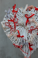 serce wiklinowe Love, wym. 40x40cm