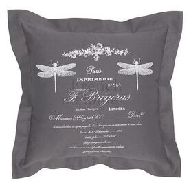 poduszka dekoracyjna szara French 46x46cm