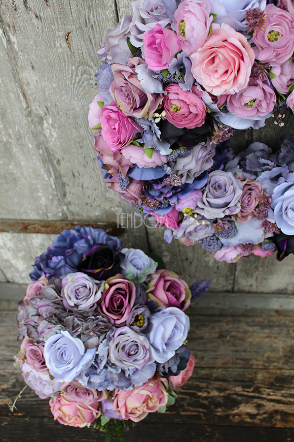 Pastelowa Nostalgia, bukiet kwiatów, wys.40cm, śr.28cm