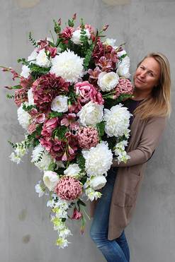 wiązanka / dekoracja nagrobna XXL Alicja, dł.145cm