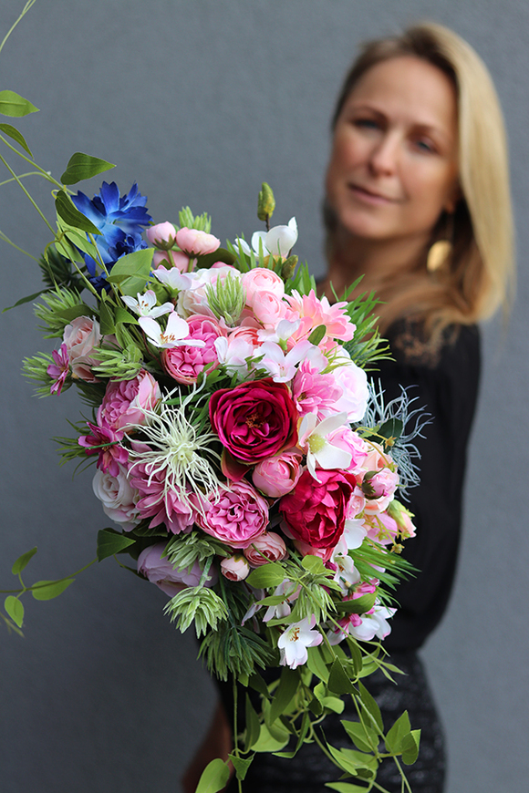 kompozycja kwiatowa, Tellano, wys.27cm