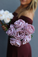 bukiet piwonii, English Rose, fiolet, dł.27cm