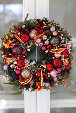 Lukella, wianek świąteczny, wym.27cm