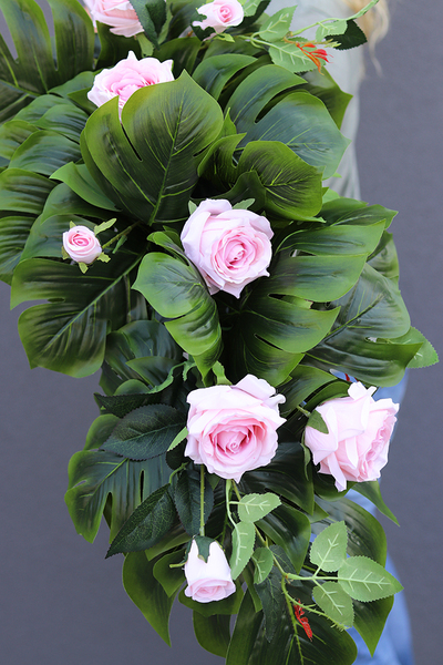 girlanda ze sztucznych roślin, Monstera, dł.80cm