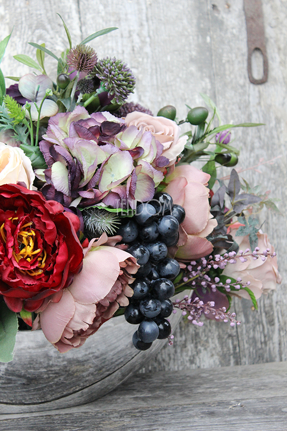 bukiet / kwiatowa kompozycja England Silver większa, wys.37cm