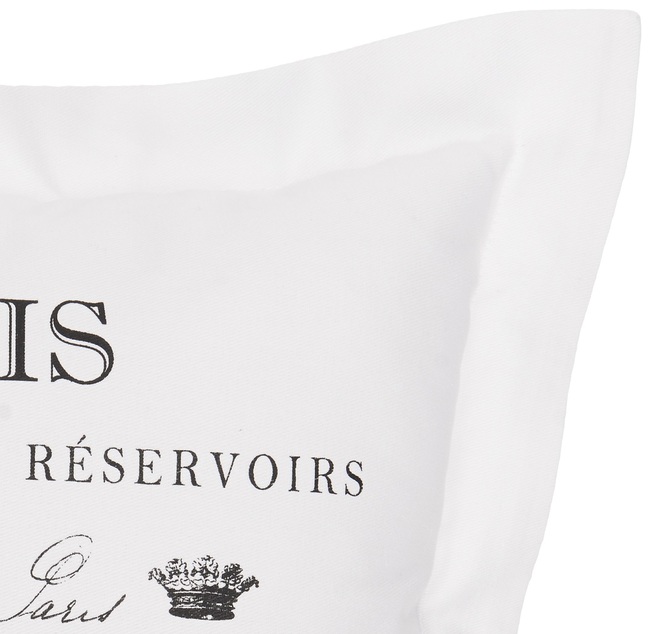 poduszka dekoracyjna biała Paris 46x46cm