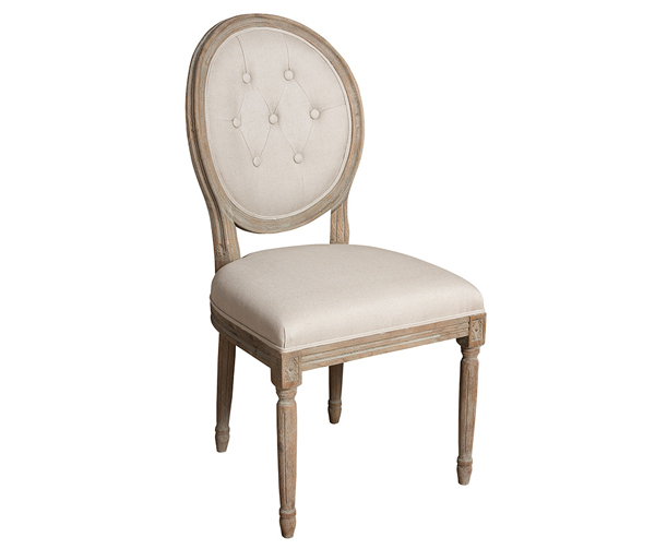 Classic, krzesło pikowane białe, wym.53x63x96cm 