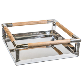 taca aluminiowa polerowana Glamour Elegance 35x35cm, wys.11cm